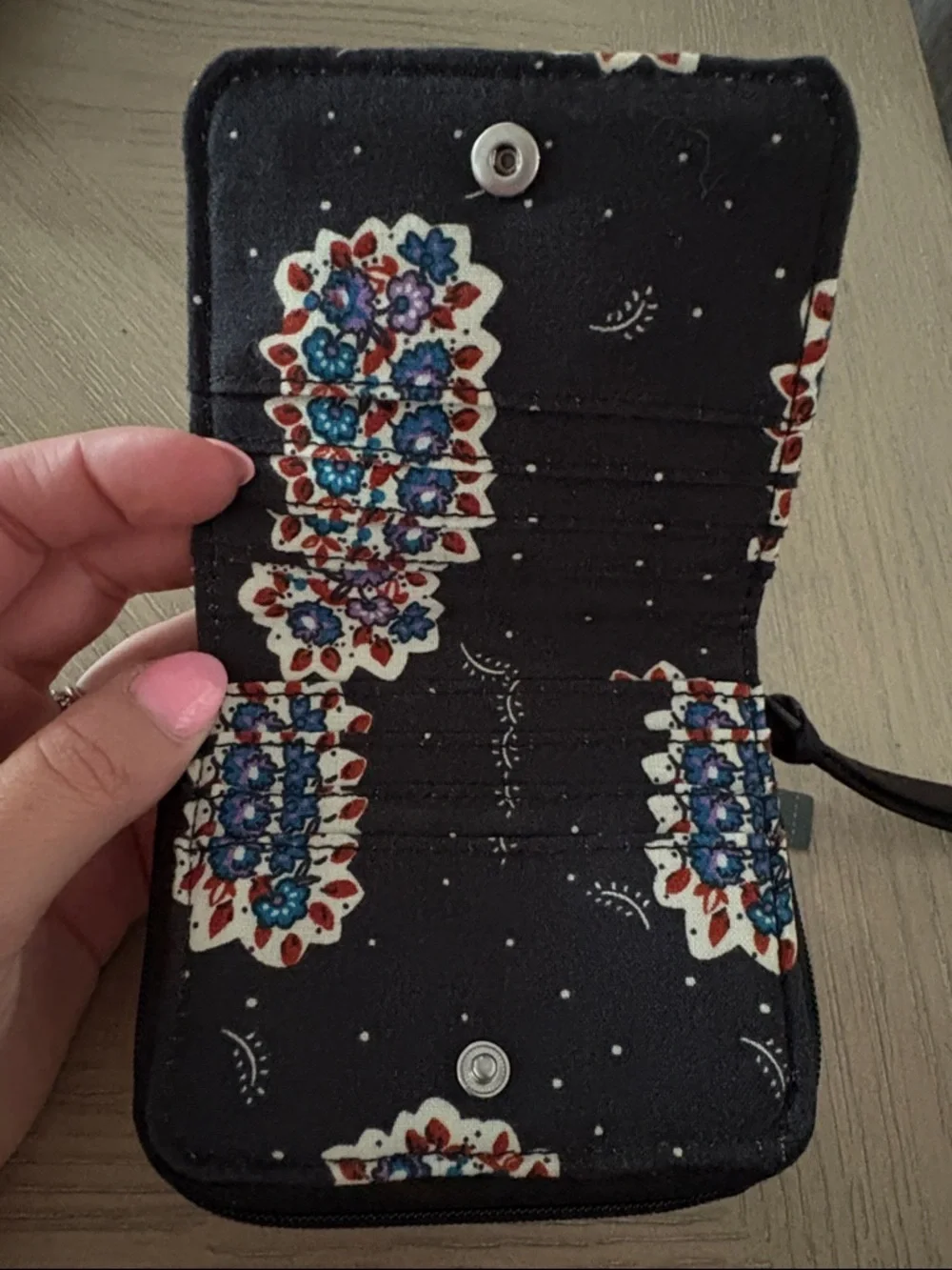 Vera Bradley Small Zip-Around Wallet | Moonless Night - Picture 4 of 6